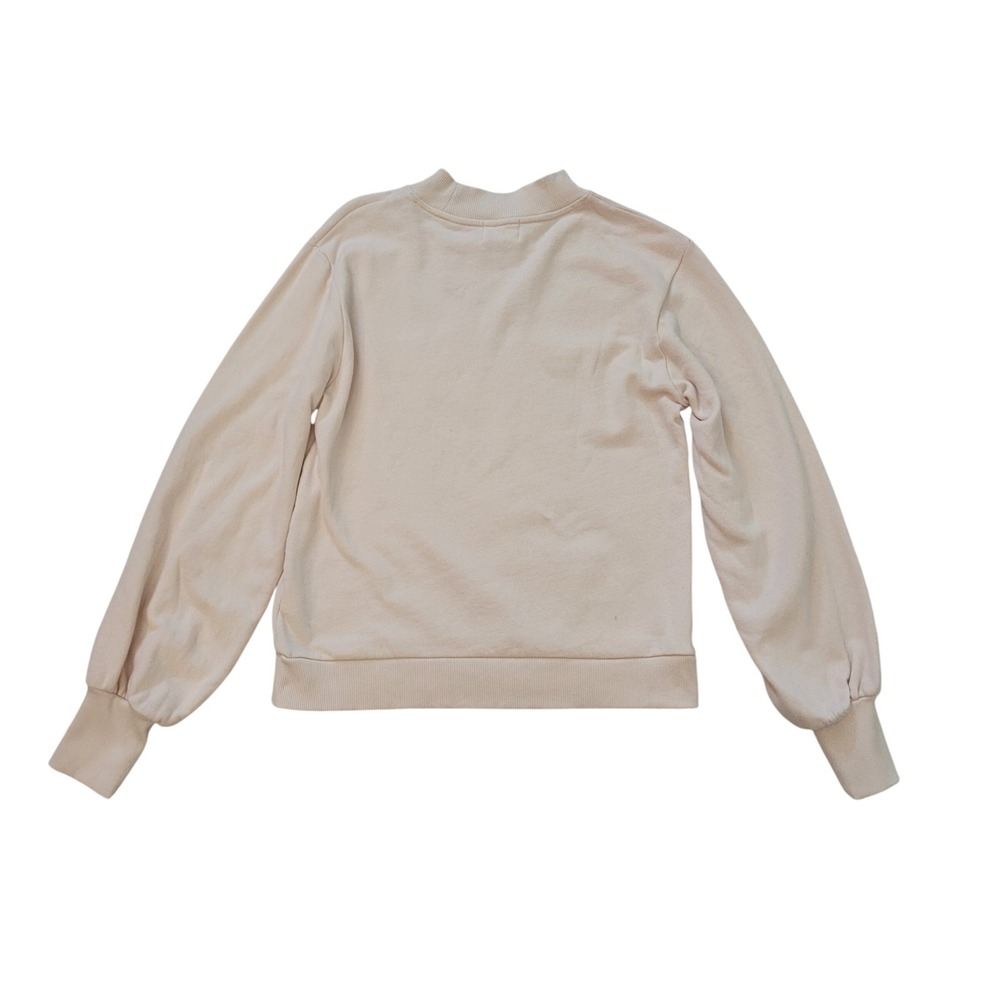 NATION LTD Size‎ XS Suky Mock Neck Sweatshirt Long Sleeve Light Peach Cotton